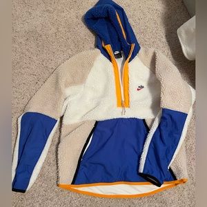 Nike Hooded Sherpa Jacket Half Zip